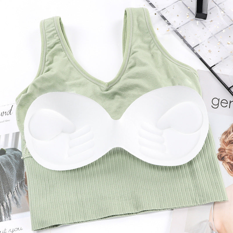 Brassière sportive à col en V