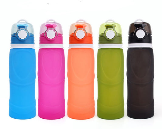 Bouteille d'eau pliante en silicone