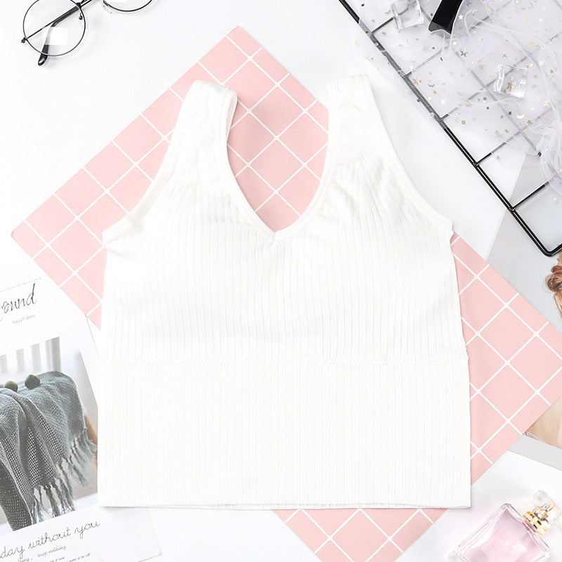 Brassière sportive à col en V