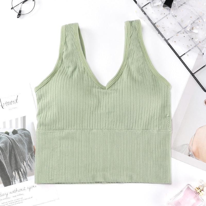 Brassière sportive à col en V