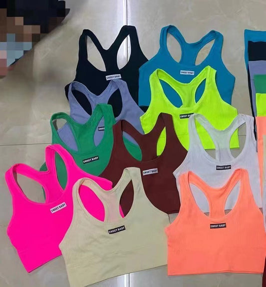 Brassière de sport aux couleurs acidulées