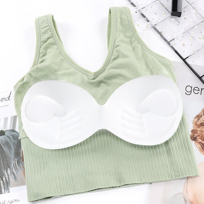 Brassière sportive à col en V