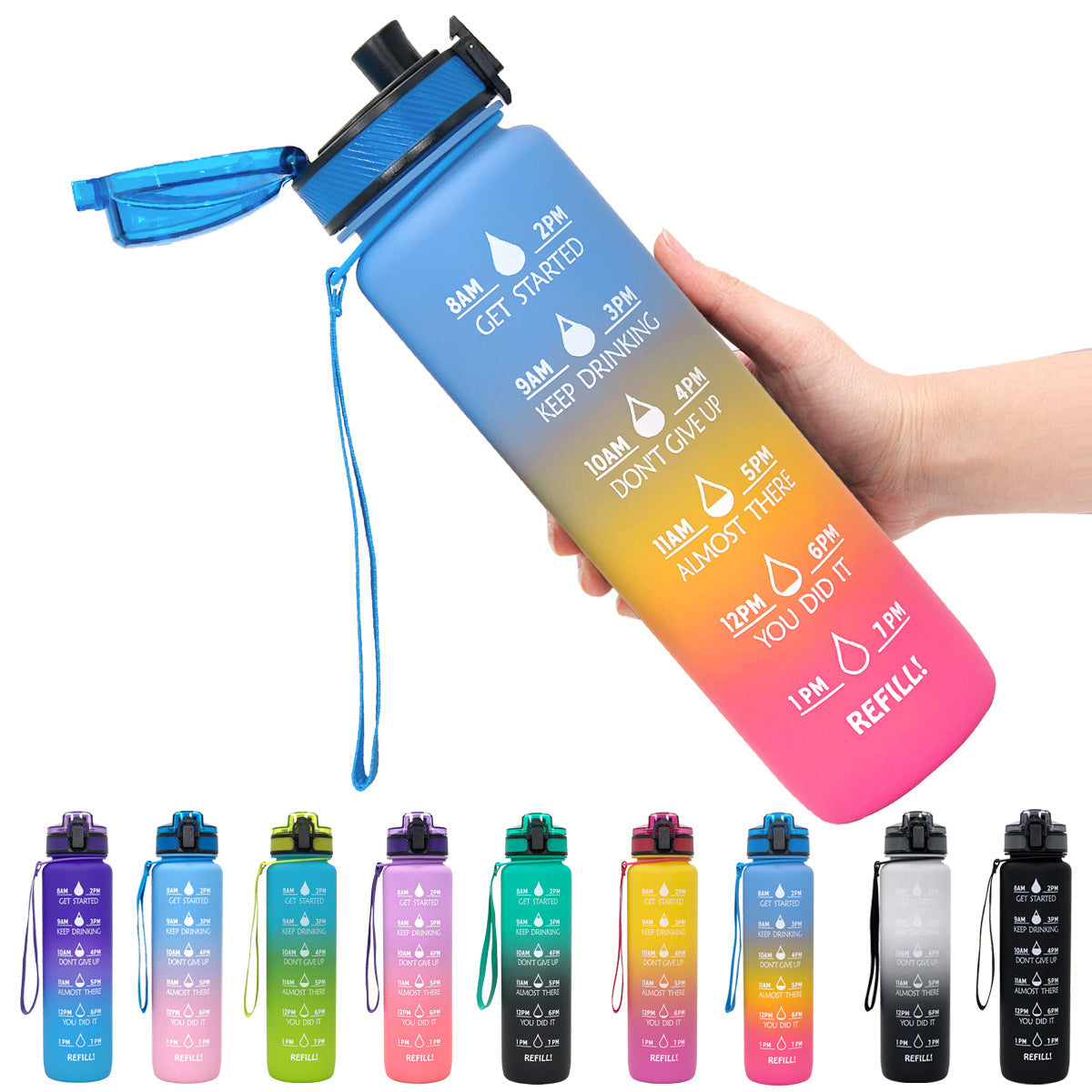Bouteille motivante pour le sport