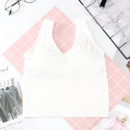 Brassière sportive à col en V