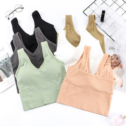 Brassière sportive à col en V